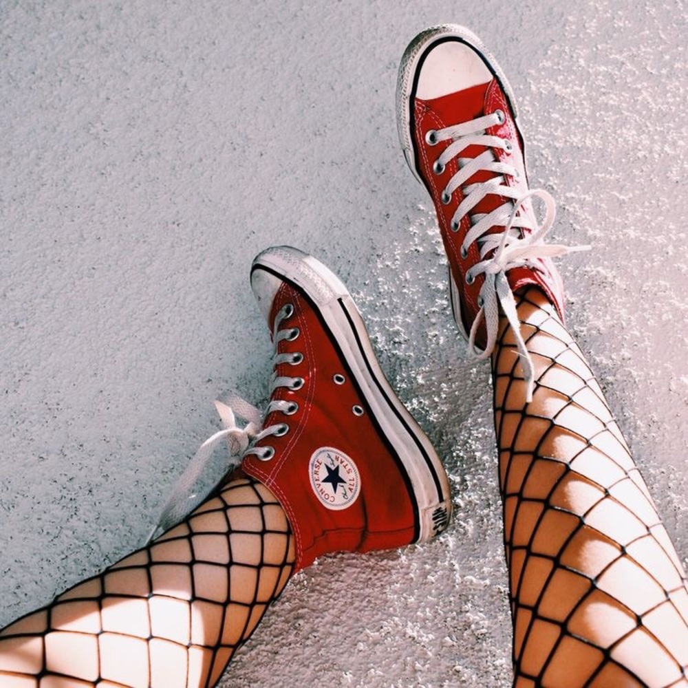 Red High Top Converse
